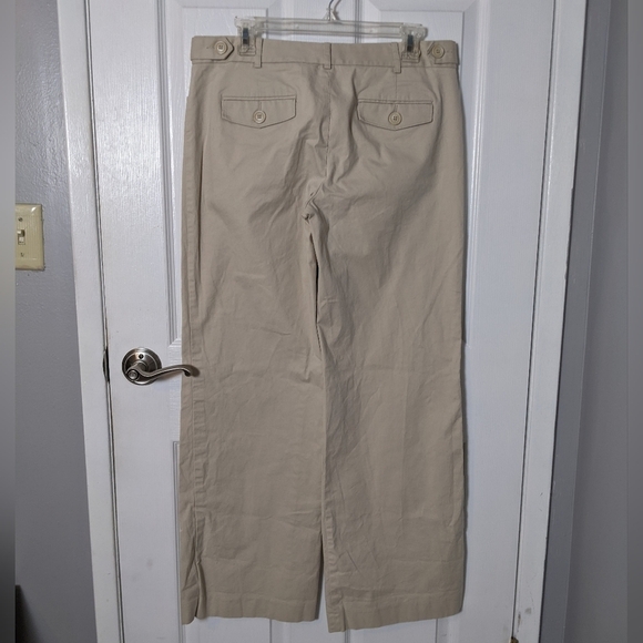 Like-New Express Design Studios Editor Khaki Wide Leg Dress Pants Size‎ 10 - Picture 3 of 9